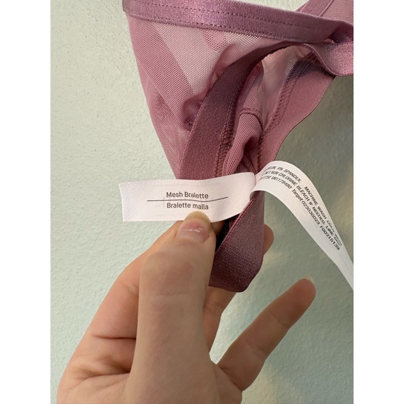 Auden | Sheer Mesh Unlined Wirefree Bralette in Purple/Mauve - Picture 8 of 11